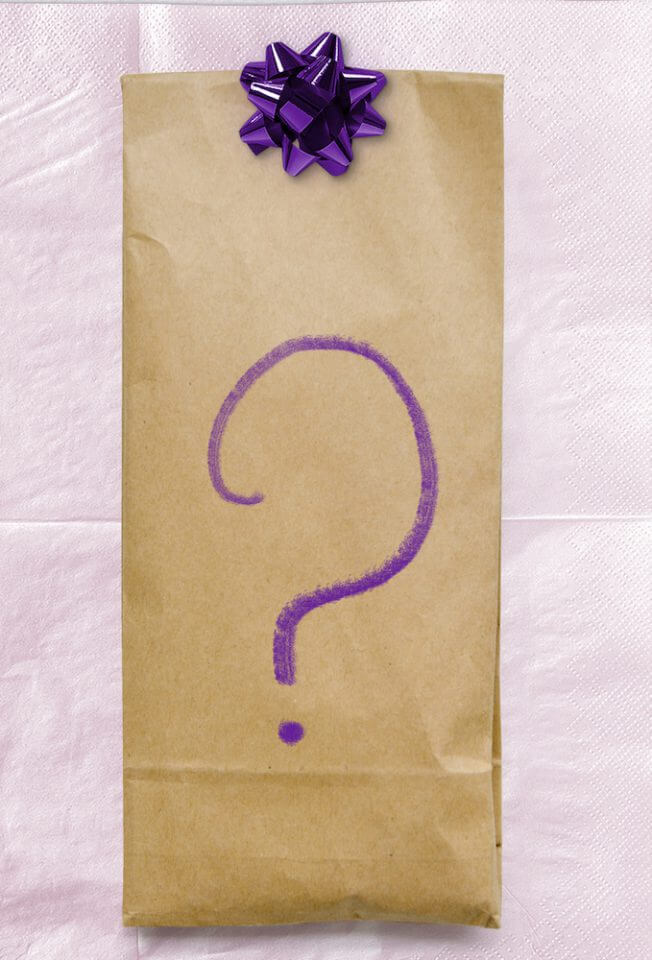 paper bag of party favors